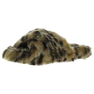 Diba True Cay Lee Faux Fur Fuzzy Leopard Slipper. Size 6. New with Box!